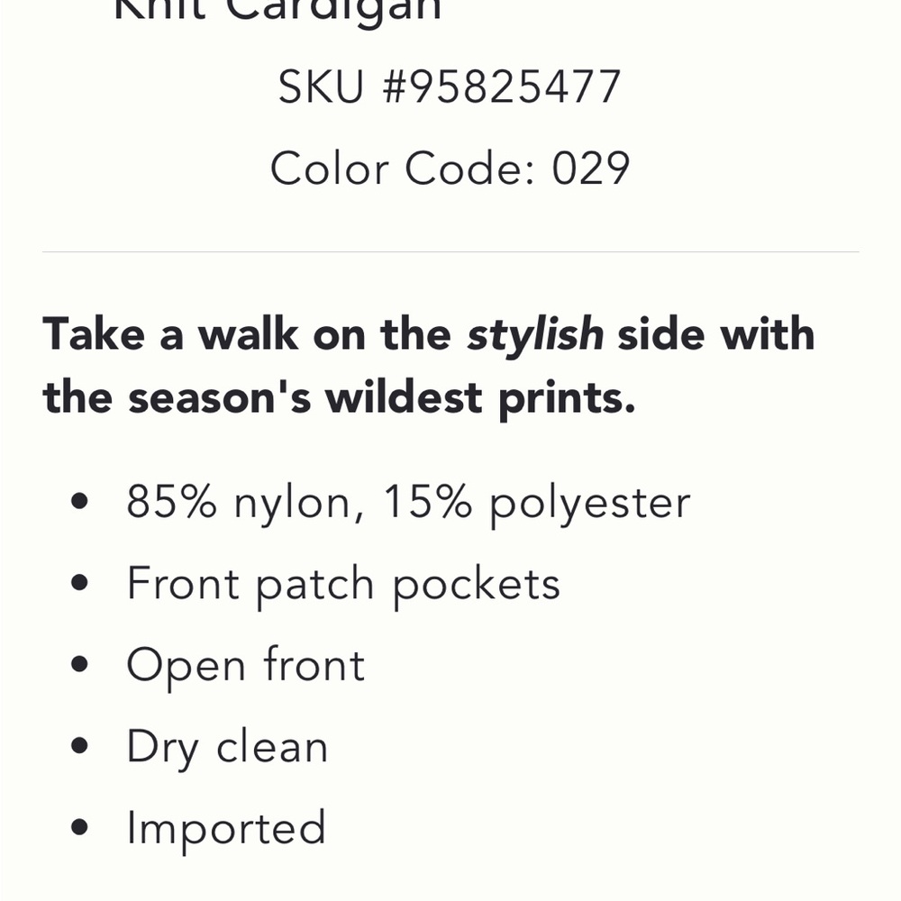 Anthropologie animal print
Knit Cardigan - Picture 6 of 8